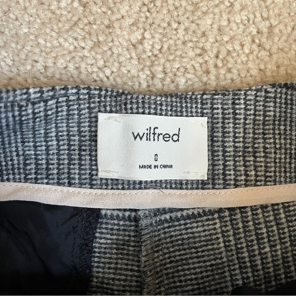 Aritzia Wilfred Chambery Check Plaid Wool Cashmere Cropped Trouser Pant Size 0 - Picture 10 of 12